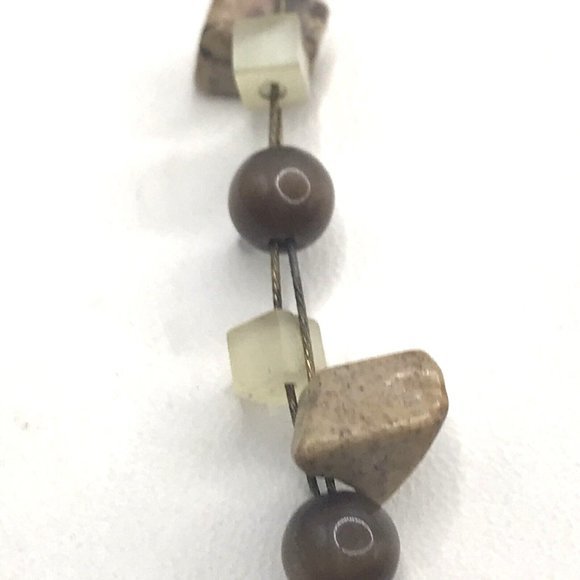 Lia Sophia Gold Tone Station 16” Necklace Tiger Eye Semi Precious Stones - Picture 3 of 8